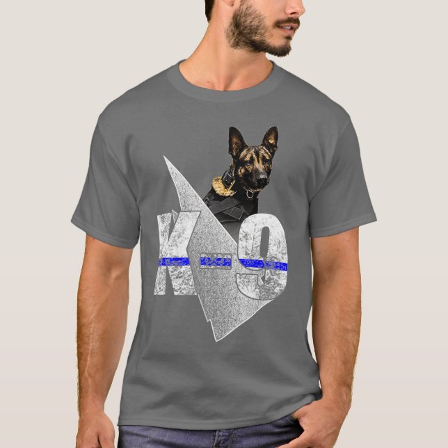 Camiseta Xerife Policial Belga Malinois Dog (Frente)