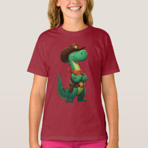 Camiseta Xerife/vaqueiro de dinossauro bonito