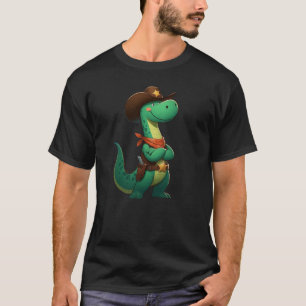 Camiseta Xerife/vaqueiro de dinossauro bonito