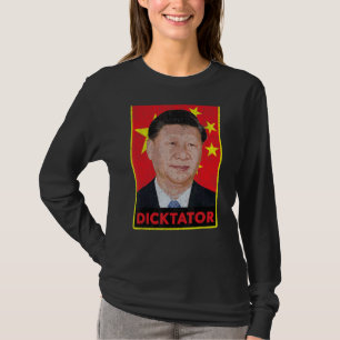 Camiseta Xi Jinping Dicktator Chinês Propaganda Comunista