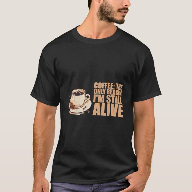 Camiseta Xícara de café Barista Coffein Morning Engraçado S (Frente)