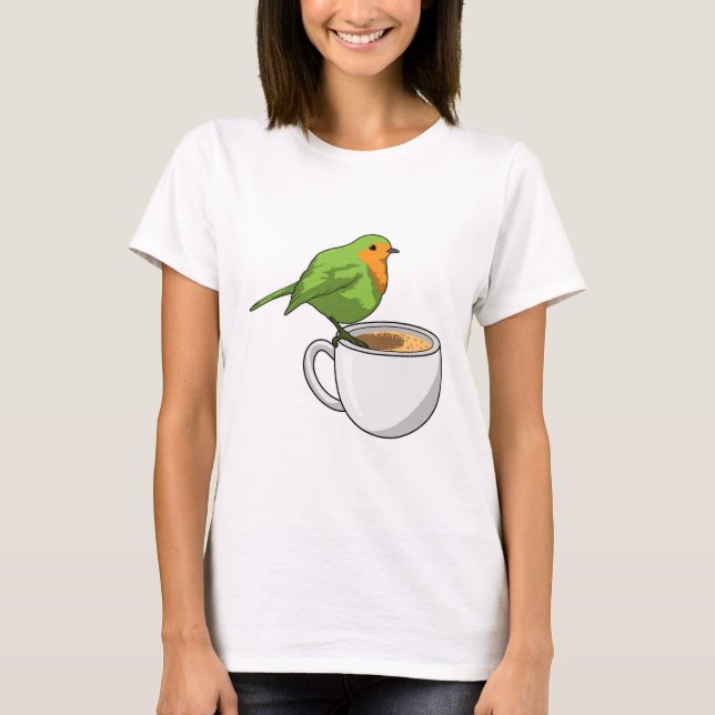 Camiseta Xícara de café Bird (Frente)
