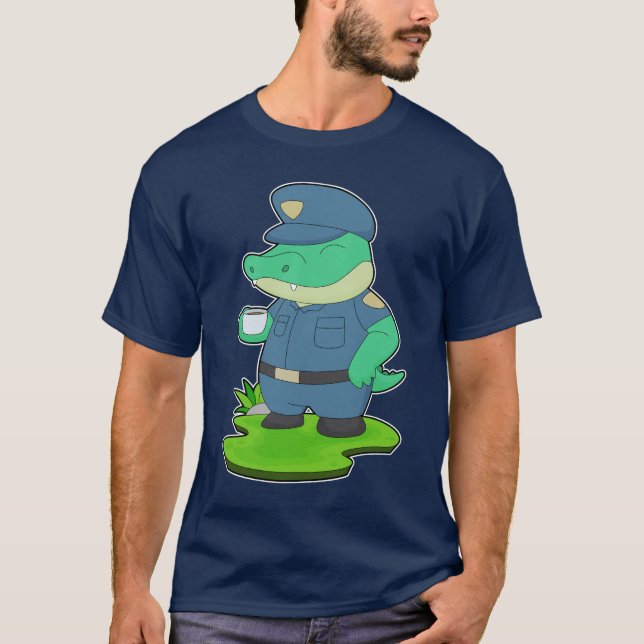 Camiseta Xícara de Café de Crocodilo (Frente)