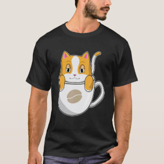Camiseta Xícara de café de gato