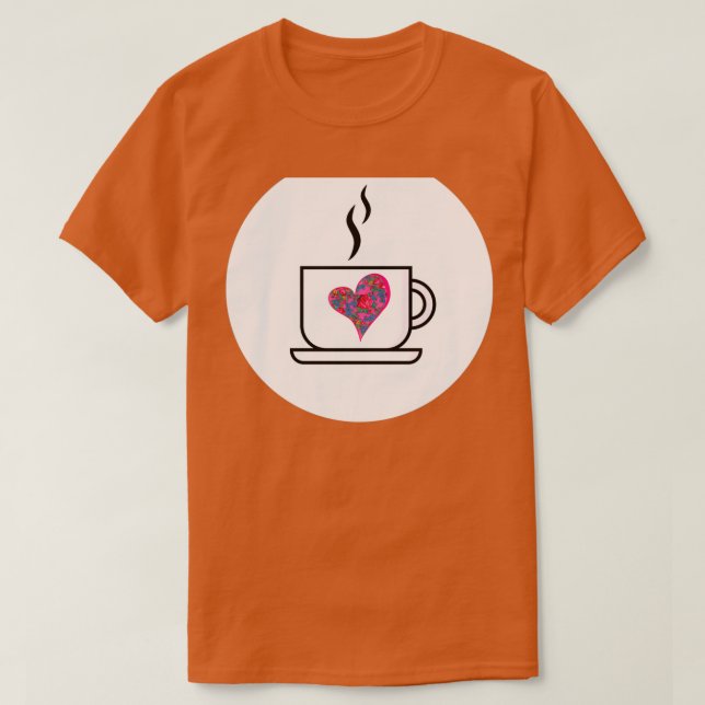 Camiseta Xícara de café design (Frente do Design)
