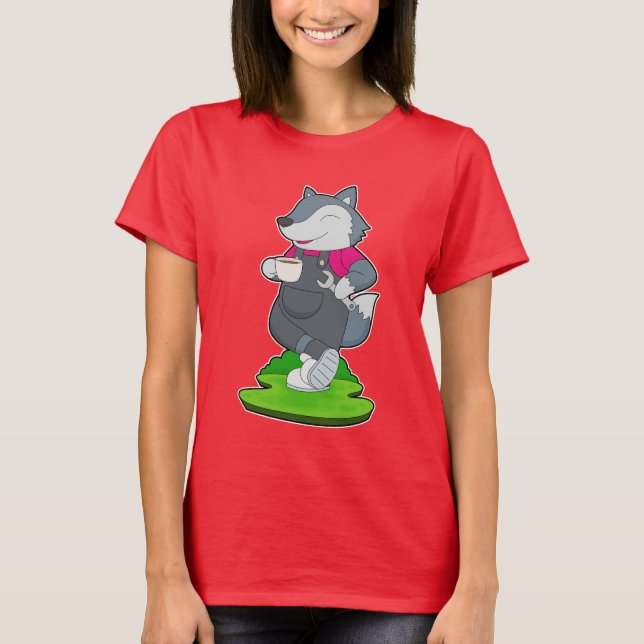 Camiseta Xícara de Café Lobo (Frente)