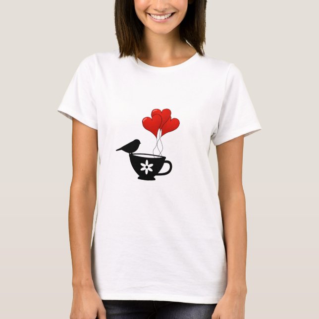 Camiseta Xícara de Corações (Frente)