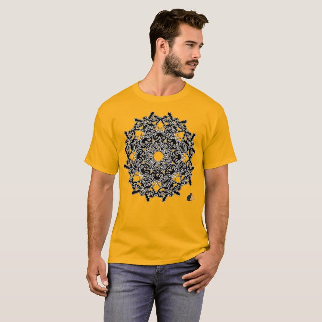 Camiseta Xilográfica Octa Glifo (Frente Completa)