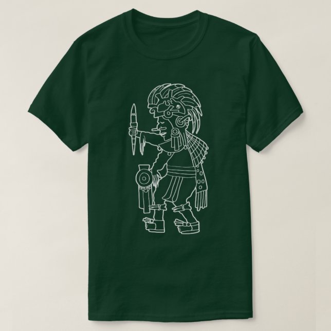 Camiseta Xipe Totec Asttec Deus Nahuatl Mayan Inca Toltec G (Frente do Design)