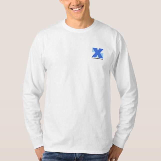 Camiseta xira longo da luva (Frente)