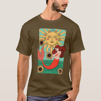 Camiseta XIX Mermaid da Placa de Tarot Sun