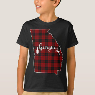 Camiseta Xmas apresenta para a Mãe Pai Vermelha Xadrez Árvo