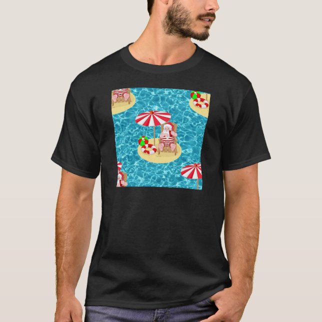 Camiseta xmas Beach santa claus (Frente)