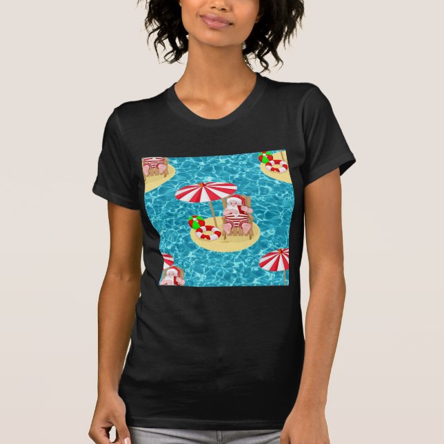 Camiseta xmas Beach santa claus (Frente)