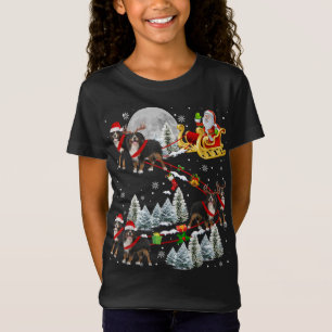 Camiseta Xmas Bernese Mountain Sledge De Natal