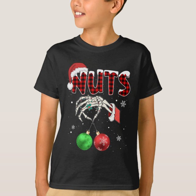 Camiseta Xmas Chestnut Loucos De Natal Casal De Natal (Frente)