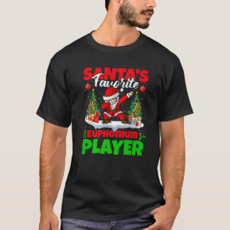 Camiseta Xmas Dabbing Santa's Favorite Euphonium Player Chr