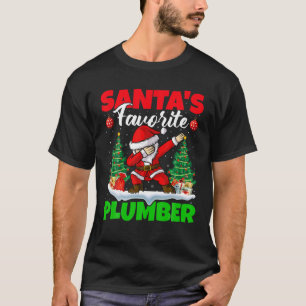 Camiseta Xmas Dabbing Santa's Favorite Plumber Christmas