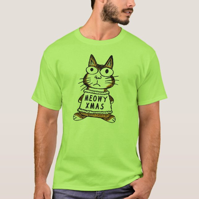 Camiseta Xmas de Meowy (Frente)