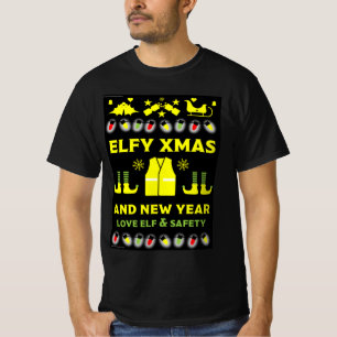 Camiseta Xmas De Segurança E Saúde Oferece Camisa-T