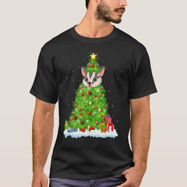 Camiseta Xmas Decorations Lights Santa Sugar Glider Christm (Frente)