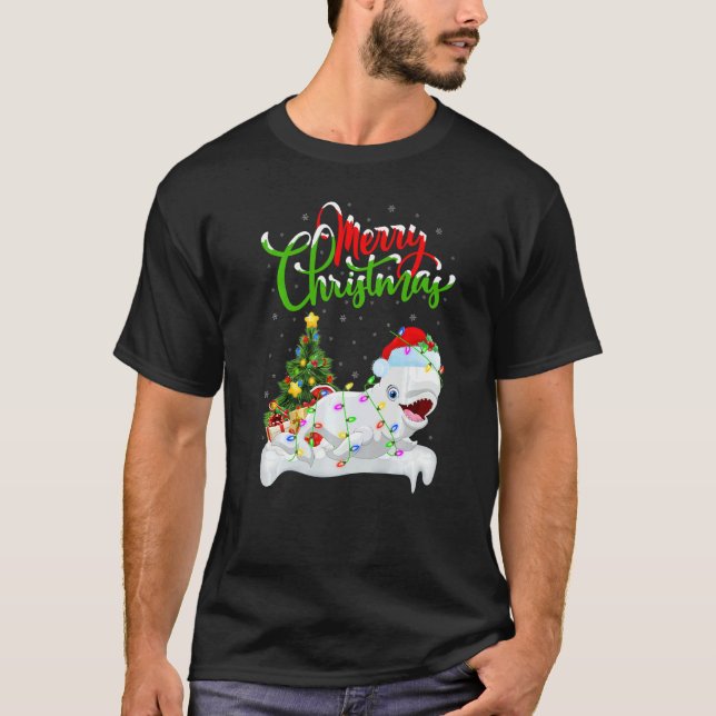 Camiseta Xmas Decorations Santa Beluga Whale Christmas (Frente)