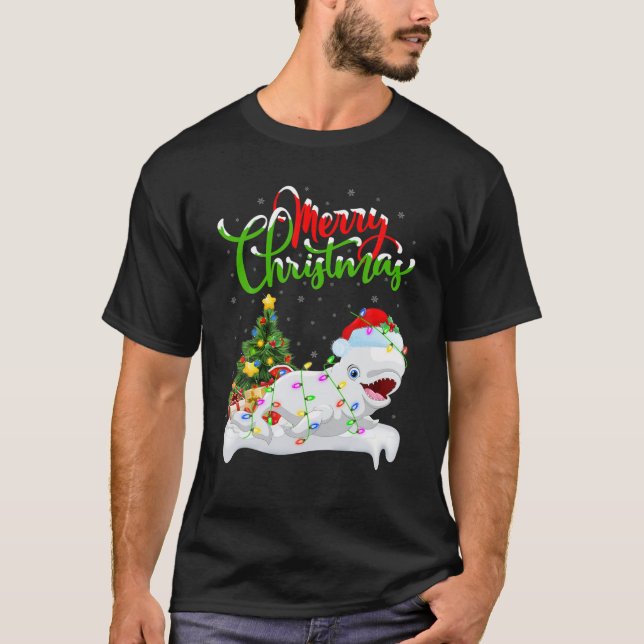 Camiseta Xmas Decorations Santa Beluga Whale Christmas (Frente)