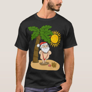 Camiseta Xmas em julho de Papais noeis Beach Sunbelt Mankin