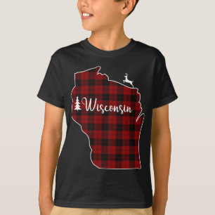Camiseta Xmas empilhando para mamãe Xadrez vermelha, árvore