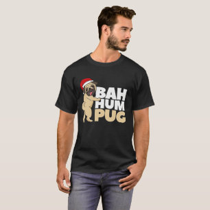 Camiseta Xmas engraçado do Pug do zumbido de Bah