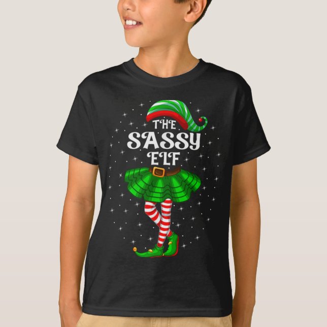 Camiseta Xmas Family Matching Women Girls Mom The Sy Elf Ch (Frente)