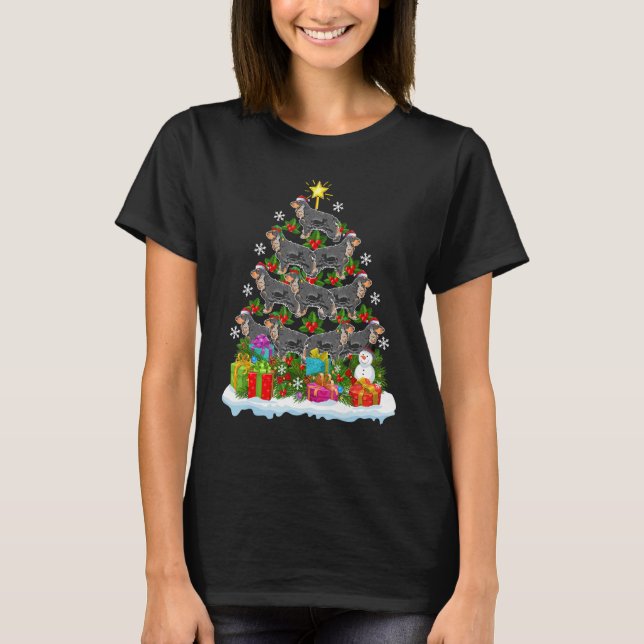 Camiseta Xmas Holiday  English Cocker Spaniel Dog Christmas (Frente)