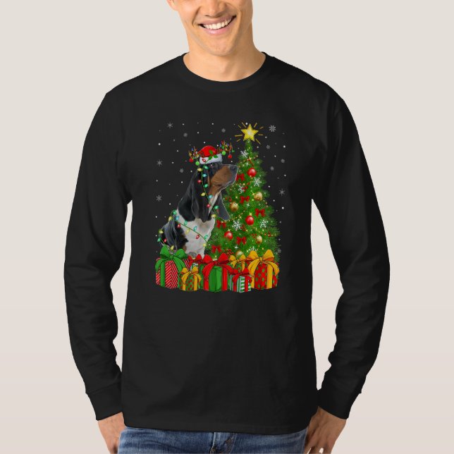 Camiseta Xmas Holiday Santa Rhodesian Ridgeback Dog Christm (Frente)