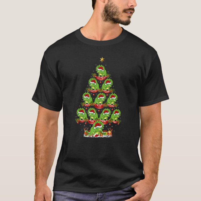 Camiseta Xmas Holiday  Santa Triceratops Dinosaur Christmas (Frente)