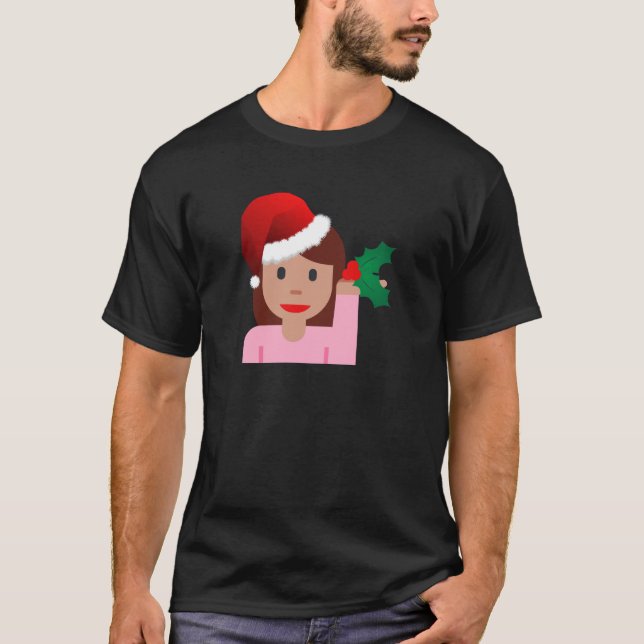 Camiseta xmas information girl emoji (Frente)