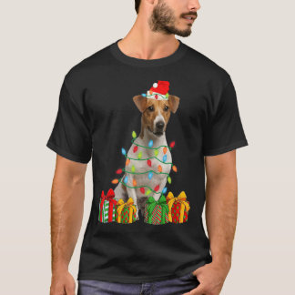 Camiseta Xmas Jack Russell Terrier Cachorro Luzes De Natal