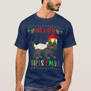 Camiseta Xmas Light Honey Badger Design Matando Natal