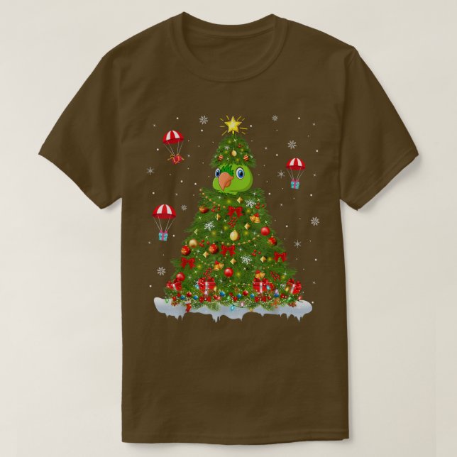 Camiseta Xmas Light Mating Family Funny Parrot Bird Chris (Frente do Design)