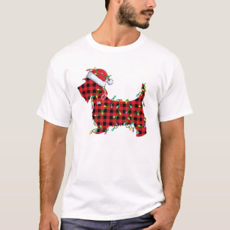 Camiseta Xmas Lighting Correspondente a Buffalo Xadrez Scot