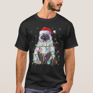 Camiseta Xmas Lighting Correspondente ao Santa Hat Himalaya