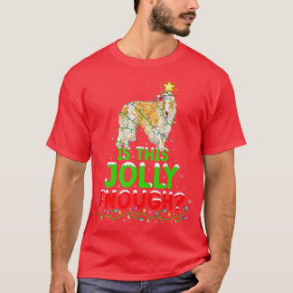 Camiseta Xmas Lighting É Jolly Suficiente Para Borzoi Chris