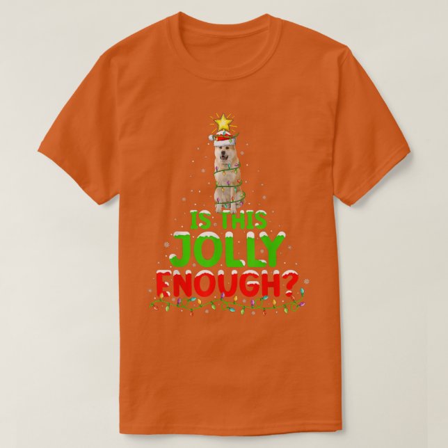 Camiseta Xmas Lighting É Suficiente Em Akita Inu Chris (Frente do Design)
