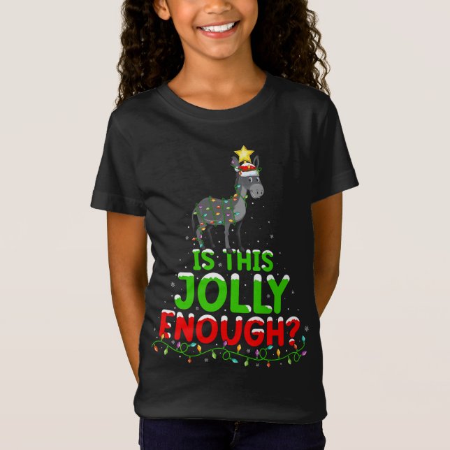 Camiseta Xmas Lighting É Um Feliz Natal Suficiente (Frente)
