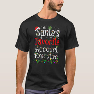 Camiseta Xmas Lighting Papai noel S Favorito Conta Executiv