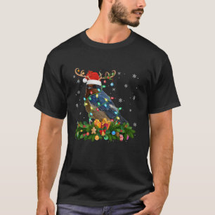 Camiseta Xmas Lighting Reindeer Santa Hand Swallow Chri