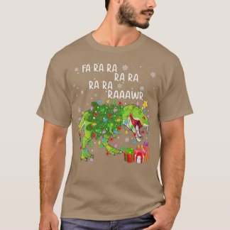 Camiseta Xmas Lights Fa ra ra raaawr T Re Dinossaur Chris