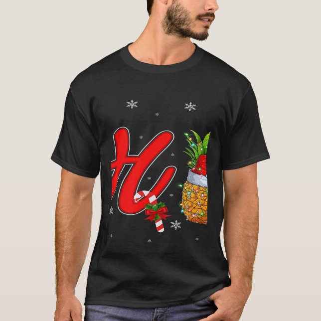 Camiseta Xmas Lights Pineapple Ho3 Ho Ho Ho Pineapple Chris (Frente)