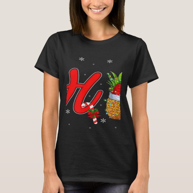 Camiseta Xmas Lights Pineapple Ho3 Ho Ho Ho Pineapple Chris (Frente)