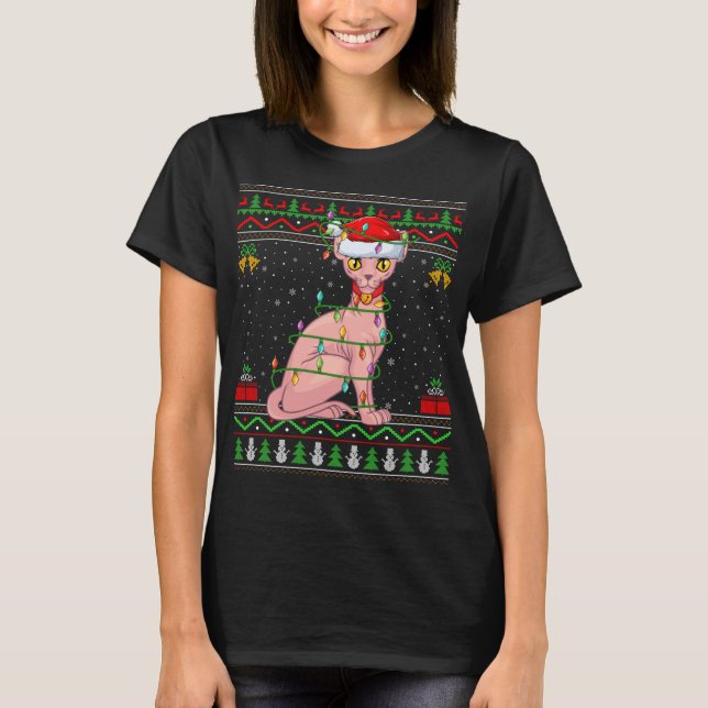Camiseta Xmas Luz Feia Papais noeis De Estilo De Sweater Sp (Frente)