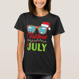 Camiseta Xmas No Verão De Santa Hat, Em Julho